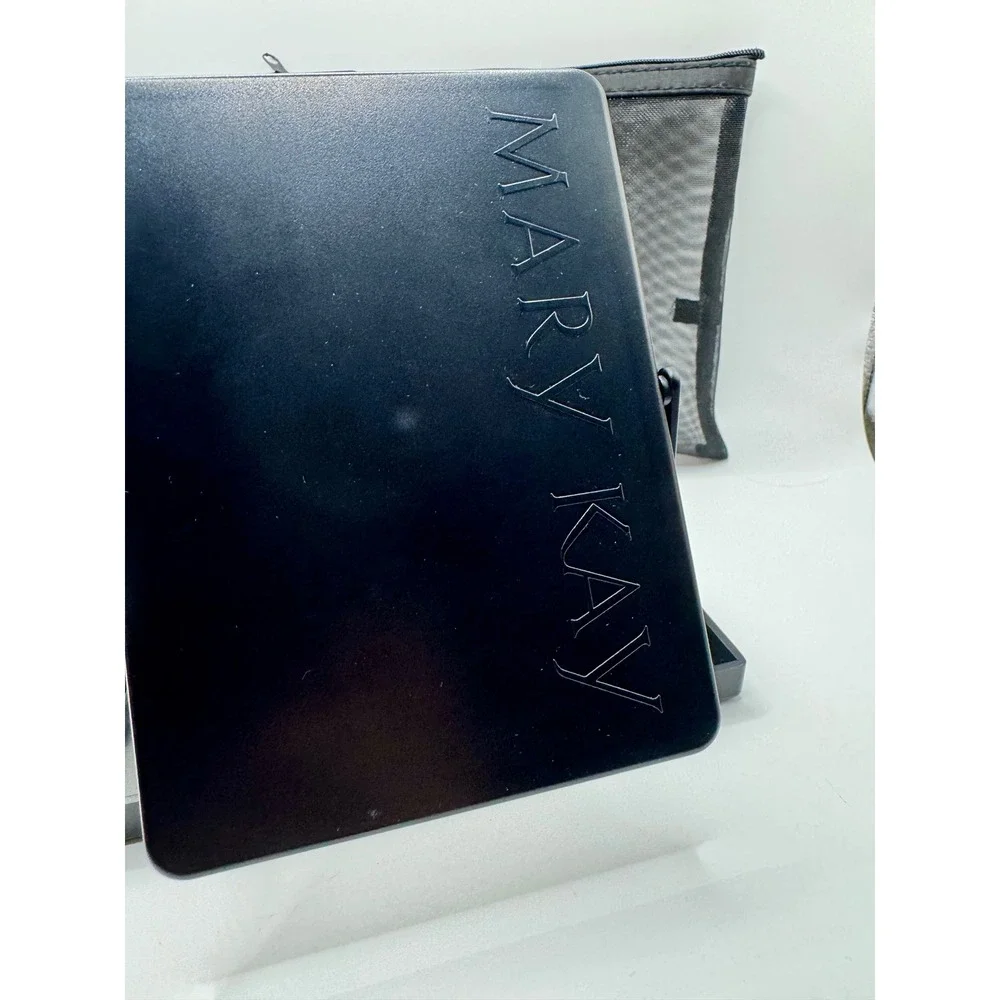 Set of 2 Mary Kay Travel Makeup Mirrors With Tray Folds Flat‎ & 1 Mesh Carry Bag